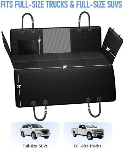 Dog Car Seat Cover for Back Seat, Hard Bottom Back Seat Extender for Dog - Image 3