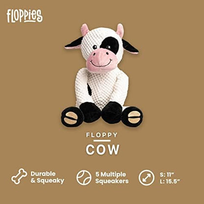 fabdog Floppies Plush Dog Toy - Cute & Durable Squeaky Dog Toys - Best Squeak Toy for Puppies and All Breeds | Ideal Pet Gift| Large Cow - Image 2