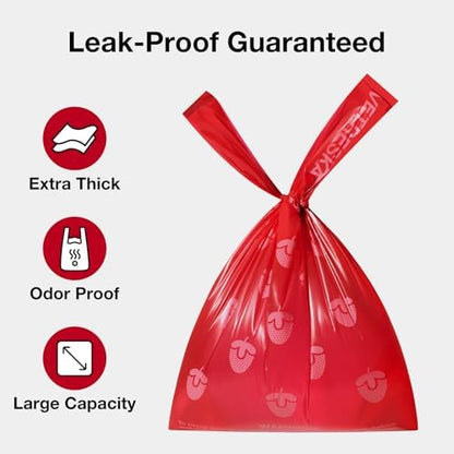 VETRESKA Dog Poop Bags with Handle 120 Count, Strawberry Scented Waste Bag - Image 3