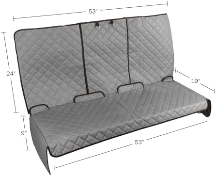 Dog Car Seat Cover for Back Seat - Water-Resistant Car Seat Protector for Cars, Trucks, and SUVs - Seat Cover Protects from Scratches, Mud, Pet Hair, and Accidents - Car Accessories by PETMAKER (Gray) - Image 7