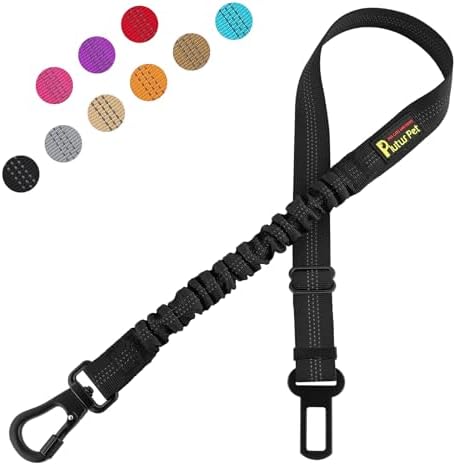 Plutus Pet Dog Seat Belt for Car, Adjustable Harness with Elastic Bungee by PLUTUSPET