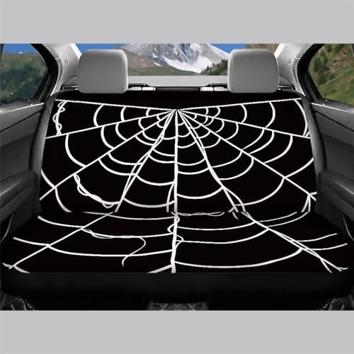 Spider Web Car Rear Seat Covers,Auto Back Seat Protector Decoration Non-Slip Mat Flat Cloth Vehicles Rear Bench Cover for Women Men - Image 3