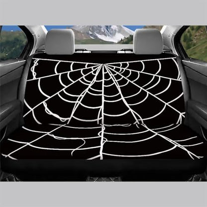 Spider Web Car Rear Seat Covers,Auto Back Seat Protector Decoration Non-Slip Mat Flat Cloth Vehicles Rear Bench Cover for Women Men - Image 3