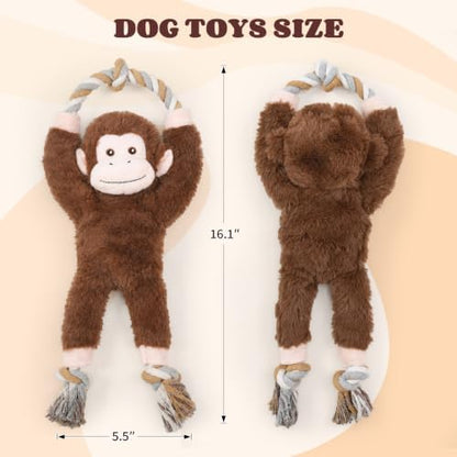 Interactive Tug of War Plush with Squeaker Durable Dog Rope Chew Toys - Image 3
