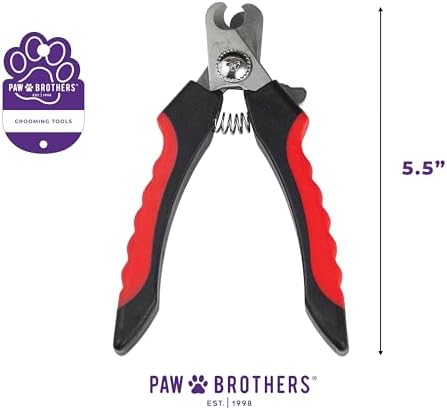 Ryan's Pet Supplies Paw Brothers Nail Clipper for Dogs and Cats, Pet Nail Clippers, Safe Grooming Tool, Professional Grade, Stainless Steel Blades, Safety Guard, Medium, 5.5 inches - Image 2