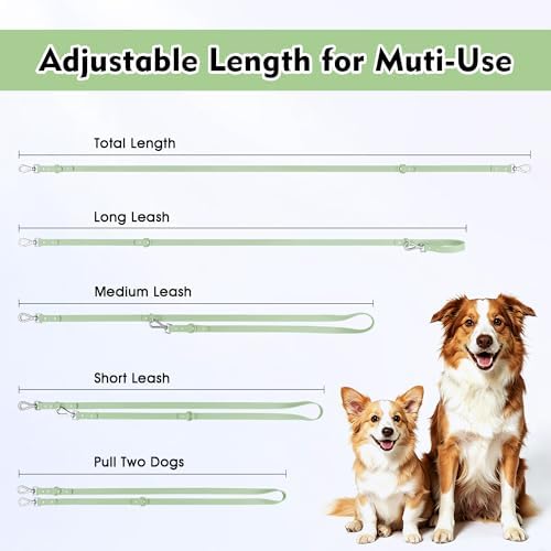 Wisedog Waterproof Dog Leash, Sage Green, 5 ft × 1/2 in - Image 5