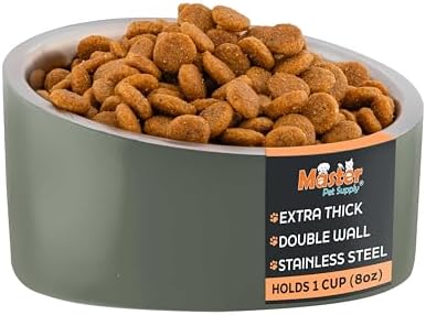 Master Pet Supply Stainless Steel Slanted Dog Cat Food Bowl 8 oz Camo by MasterPetSupply
