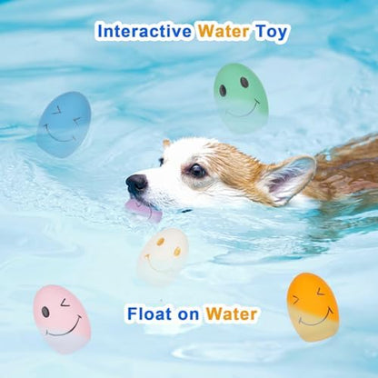 Dog Squeaky Toy, Latex Bouncy Egg Balls Squeaker for Small Dogs, Puppy Durable Rubber Squeak Balls for Teddy Interactive Fetch Play (6 PCS)… - Image 6