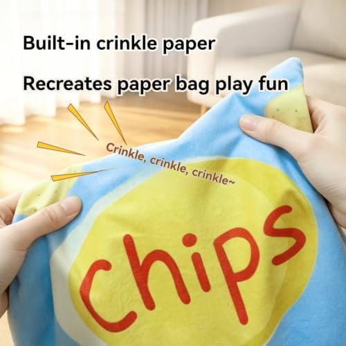Cat Warm Sleeping Bag Potato Chip Bag Design Crinkle Toy (Pink) - Image 5