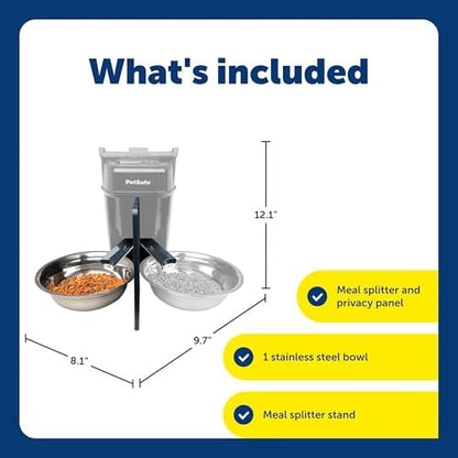 PetSafe 2-Pet Meal Splitter with Bowl - Designed for PetSafe Smart Feed and Healthy Pet Simply Feed Automatic Cat Feeder - No-Mess Food Dispensing - Includes Privacy Panel - Image 3