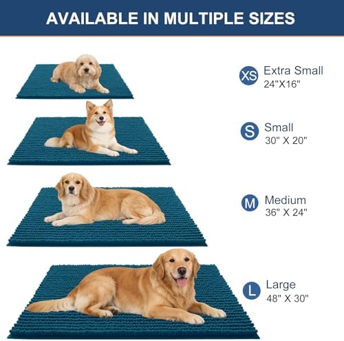 OLANLY Dog Door Mat for Muddy Paws 30x20, Extra Absorbent Chenille Mud Mat - Image 2