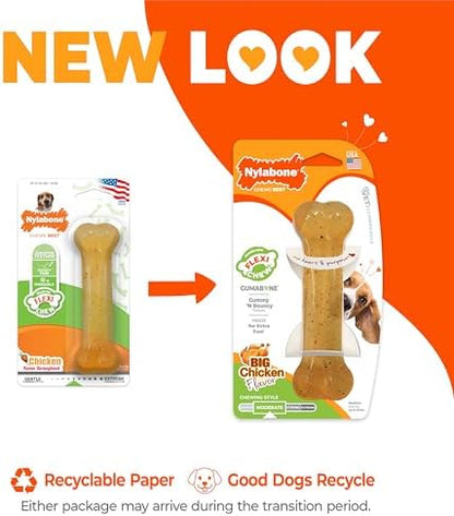 Nylabone Flexi Chew Gumabone Dog Chew Toy, Chicken Flavor, Medium - Image 4