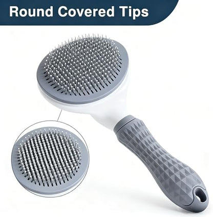 Cat Brush for Shedding, Kitten Brushes for Indoor Cats, For Long or Short Haired Cats,Cat Hair Brush Grooming Deshedding Brush for Dog Kitten Removes Loose Fur and flea removal comb - Image 2