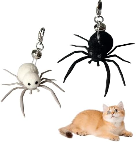 Cat Toy Insects Refills, Feather Wand Replacement Insects, Kitten Interactive Toys (2Pcs Refills(Spider)) - Image 5