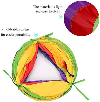 Andiker Cat Tunnel for Indoor Cats, 45" Long Rainbow Collapsible Kitten Tube with a Fun Ball and 2 Holes Cat Play Tunnel, Rabbit Tunnel for Kittens Exercising Hiding Training and Running(Colorful) - Image 3