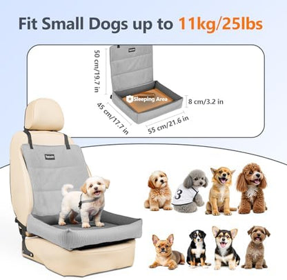 Dog Car Seat for Small Dogs, Detachable Puppy Dog Bed, Under 25 lbs, Black - Image 3