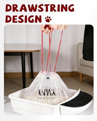 ANWA 25 Count Litter Box Robot 4/5/5 Pro/EVO Waste Bags, Clear - Image 6