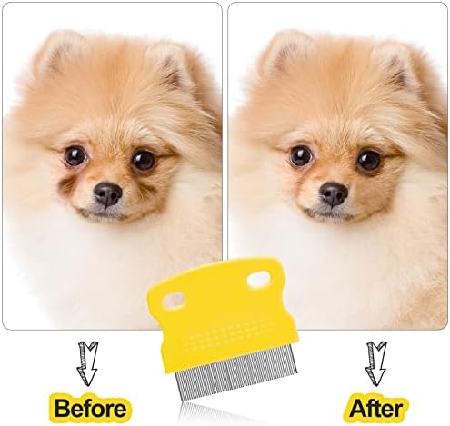 Boao 5 Pcs Dog Eye Comb Tear Stain Remover Grooming, Yellow, Black - Image 4