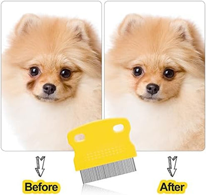 Boao 5 Pcs Dog Eye Comb Tear Stain Remover Grooming, Yellow, Black - Image 4