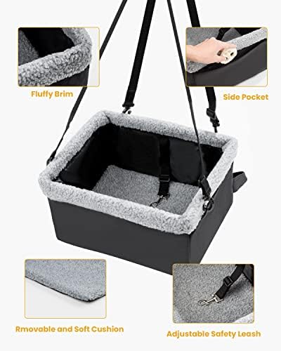 Dog Car Seats for Small Dogs, Upgrade Dog Booster Seat with Metal Frame Construction with Double-Layer Oxford, Perfect for Small Pets,L-UP TO 10LBS - Image 4