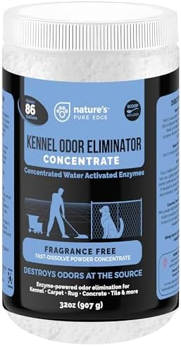 Enzyme Powder Concentrate Makes 86 Gallons - Professional Use for Kennel and Pet Odor Elimination - Removes Urine Poop from Carpets Floors -Enzyme Power, Safe for Pets. Makes 86 gallons-Fragrance Free by NaturesPureEdge