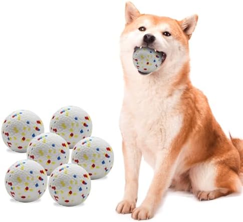 6 Pack Dog Toy Balls, 2.3 Inch ETPU Material, Replacement Balls for Automatic Ball Launcher Machine, Perfect for Small & Medium Dogs, Perfect for 2.3 Inch Automatic Launcher by Rerbio