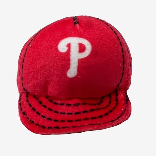 Best Plush CAT Toy - MLB Philadelphia Phillies Complete Set of 3 Piece Cat Toys Filled with Catnip. Incld: 1 Baseball Cap Cat Toy, 1 Baseball Cat Toy with Feathers & 1 Beer Bottle. Team Logos - Image 5