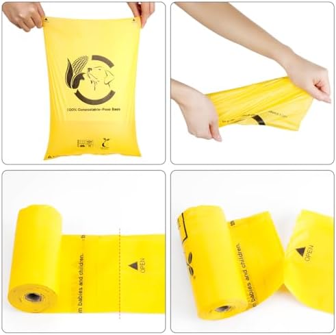 Certified Home Compostable Dog Poop Bags, 120 Plant Based Bags (8 Rolls) - Image 4