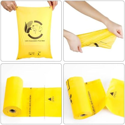 Certified Home Compostable Dog Poop Bags, 120 Plant Based Bags (8 Rolls) - Image 4