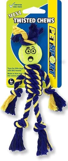 PetSport Braided Rasta Man Rope with Tuff Ball - 9"