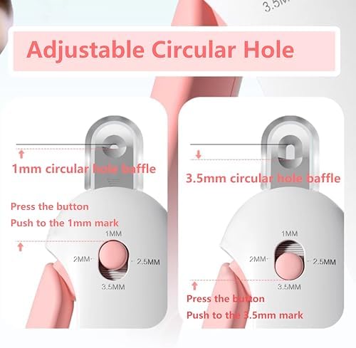 Pets Nail Clippers and Trimmers for Indoor Cats & Small Animals, Safety Lock and Nail File, Nail Trimmer & Claw Scissors for Home Grooming - Professional Grooming Tool for Pets (Pink) - Image 3