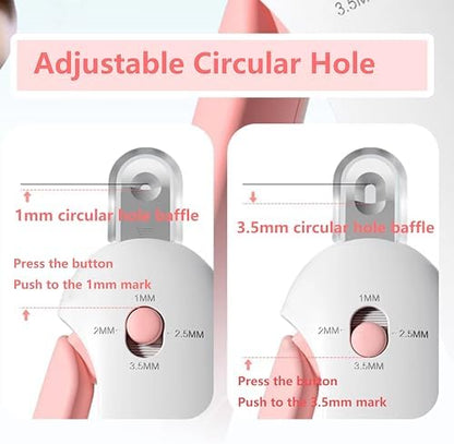 Pets Nail Clippers and Trimmers for Indoor Cats & Small Animals, Safety Lock and Nail File, Nail Trimmer & Claw Scissors for Home Grooming - Professional Grooming Tool for Pets (Pink) - Image 3