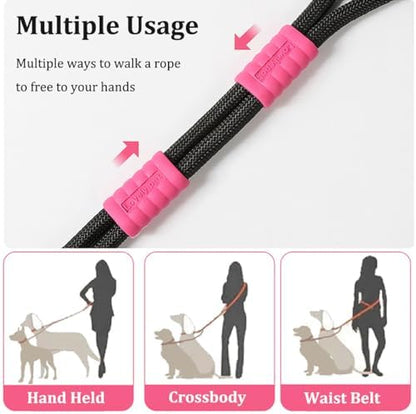 Double Dog Leash for Two Dogs Walking No Tangle Hands Free - Image 4