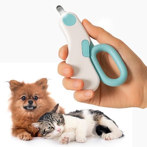 LED Pet Nail Clipper with Safety Guard for Cats & Small Dogs - Claw Trimmer with Light for Nail Bloodline - Razor Sharp Blades for Kitten Bunny Rabbit Bird Ferret Guinea Pig Hamster by Unknown