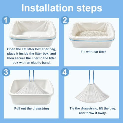 36" x 18" Extra Large Cat Litter Box Liners,Trash Drawstring Tray bags - Image 4