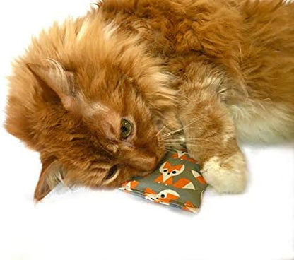 Organic Catnip Toys, Made with GOTS Certified Organic Fabric, Organic Catnip, Organic Thread, One package of 3 toys, Handmade in the USA - Image 6