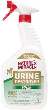 Nature's Miracle Urine Destroyer Plus for Dogs, Enzymatic Formula for Severe Dog Stains, 32 oz by NaturesMiracle