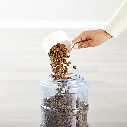 Amazon Basics Gravity Pet Food Feeder for Dogs and Cats, Easy to Clean, Easy to Fill, Removable Lid, 152fl.oz Capacity, Small - Image 4