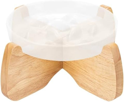 Elevated Cat Bowl Stand 6.1" Diameter 3.5" High with Non-Slip Pads by GUWINA