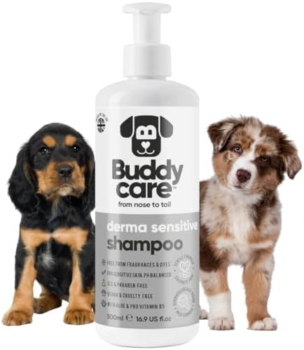 Derma Sensitive Dog Shampoo by Buddycare | Dry Skin & Itchy Skin Relief for Smelly Dogs | Deep Cleansing for Dogs Puppy Sensitive Skin | Dog Shampoo & Conditioner | with Aloe & Vitamin B5 (16.90oz) by Unknown