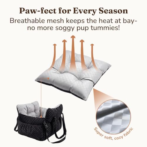 Den&Den Portable Dog Car Bed Seat for Small Dogs & Cats Under 25 lbs - Image 5