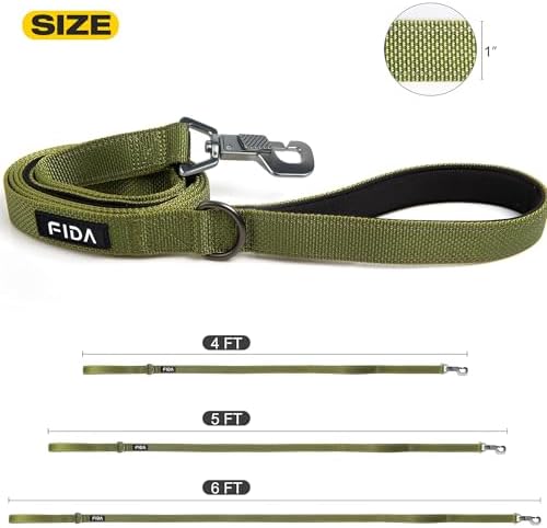 Fida Heavy Duty Dog Leash for Medium Large Dogs, 5 FT, Dual Padded Handles - Image 5
