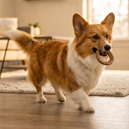 Dogwood Ring Dog Chew Toy, Durable Real-Wood Blend, Natural Flavor & Texture, Keeps Dogs Busy, Moderate Chewers, USA Made Materials, Small Breeds up to 35 lbs, 4.1" - Image 5
