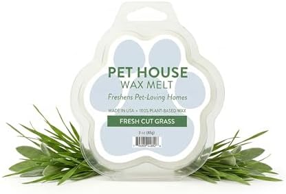 Fresh Cut Grass Scented Wax Melts Plant-Based Wax, 2 Pack Pet House by OneFurAll