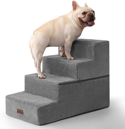 Aodisman Dog Steps for Bed & Couch,18.5" H 4-Step Pet Stairs for Small Dogs by AODISMAN
