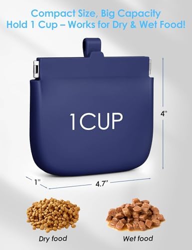 1 Cup Silicone Dog Training Treat Pouch (Blue) - Image 6