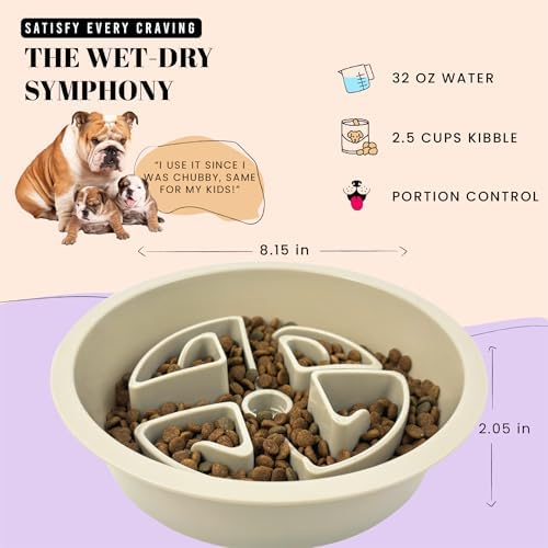 AVERYDAY Slow Feeder Dog Bowls for Large Breeds Fits Raised Feeding Station, Puzzle Dog Food Bowls to Slow Down Eating, Dogs Feeding Bowl with Non-Slip, Slows Feeder Pet Bowl for Wet and Dry Food - Image 4