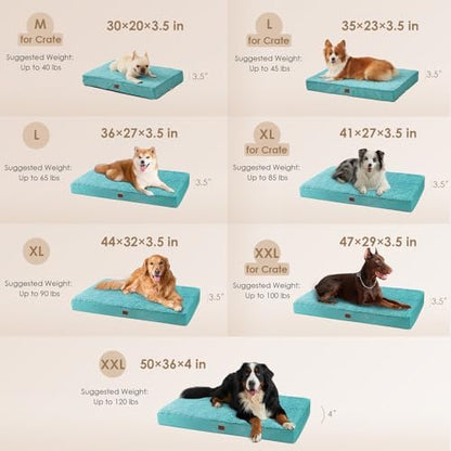 EHEYCIGA Orthopedic Dog Bed Medium with Removable Washable Cover, 30x20 - Image 2