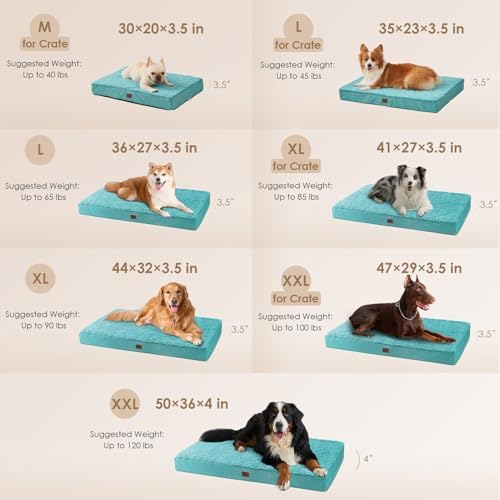 EHEYCIGA Orthopedic Dog Bed Medium with Removable Washable Cover, 30x20 - Image 2