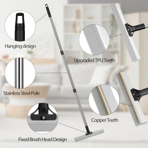 Carpet Rake for Pet Hair Removal Tool,Reusable Hair Remover Broom - Image 5